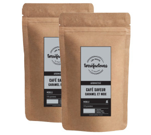 Les Petits Torréfacteurs Gemahlener Kaffee Karamell Und Nussaroma 2 X 125 G - MaxiCoffee