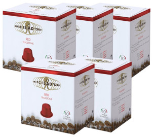 50 Nespresso* Original Kompatible Kapseln Red Tradizione – Miscela D'oro - MaxiCoffee