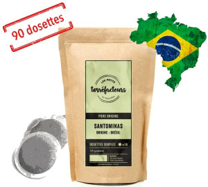 Les Petits Torréfacteurs - Kaffeepads Santominas Brasilien X 90 - MaxiCoffee