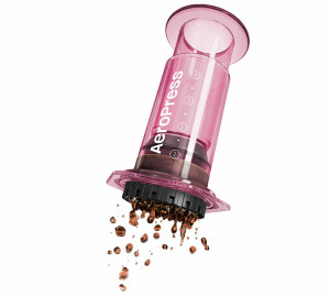 Aeropress - Tragbarer Kaffeebereiter Clear Rosa - - MaxiCoffee