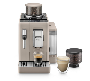 DeLonghi Expresso Broyeur De'Longhi Rivelia Feb 4435.bg Beige Sable  -  Machine à café à grain 1450 W - MaxiCoffee Garantie 3 ans