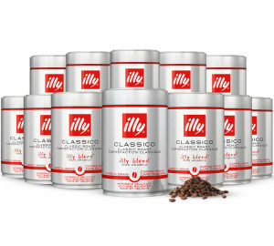 Café Illy Illy - Espresso Classico - Kaffeebohnen In Der Dose 250 G X 12 - MaxiCoffee