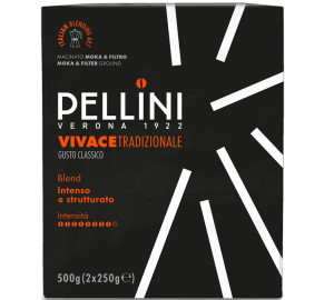 Café Pellini Pellini Espresso Superiore N° 42 Tradizionale Gemahlen (2 X 250g) - MaxiCoffee