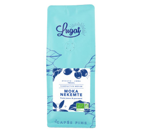 Cafés Lugat - Specialty Coffee Ethiopie Moka Nekemte - Bio-kaffeebohnen 250 G - MaxiCoffee