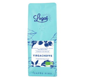 Cafés Lugat Kaffeebohnen Bio: Äthiopien - Moka Yirgacheffe - 250 G - MaxiCoffee