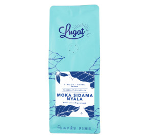 Cafés Lugat - Moka Sidama Nyala - Kaffeebohnen Aus Äthiopien - 250g - MaxiCoffee