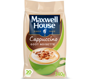 Maxwell House - Cappuccino Nuss - Löslicher Kaffee 340 G - MaxiCoffee