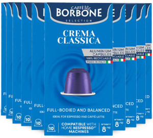 100 Nespresso* Original Kompatible Kapseln Crema Classica – Caffè Borbone - MaxiCoffee