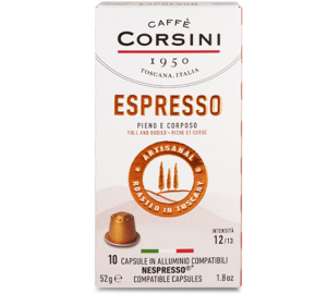 Caffè Corsini 10 Nespresso* Original-kompatible Kapseln Espresso – Corsini - MaxiCoffee