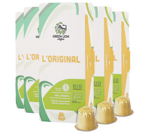 50 Nespresso* Original Kompatible Kapseln L'original Bio – Green Lion Coffee - MaxiCoffee