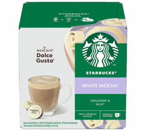 12 Nescafe* Dolce Gusto* Kompatible Kapseln Mocha Weiße Schokolade – Starbucks - MaxiCoffee