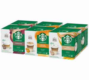 Probierset 72 Nescafe* Dolce Gusto* Kompatible Kapseln – Starbucks - MaxiCoffee