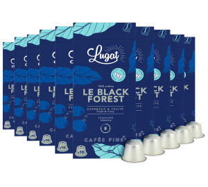 100 Nespresso* Original Kompatible Kapseln Black Forest – Lugat - MaxiCoffee