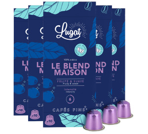 50 Nespresso* Original Kompatible Kapseln Le Blend Maison – Cafés Lugat - MaxiCoffee