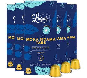 50 Nespresso* Original Kompatible Kapseln Moka Sidama Tabe – Cafés Lugat - MaxiCoffee