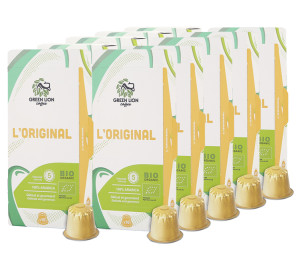 100 Nespresso* Original Kompatible Kapseln L'original Bio – Green Lion Coffee - MaxiCoffee