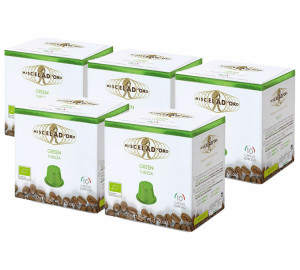 50 Nespresso* Original Kompatible Kapseln Green Purezza Bio – Miscela D'oro - MaxiCoffee