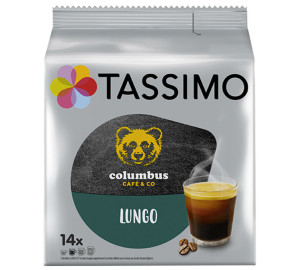 - Columbus Lungo - 14 Tassimo Kapseln - MaxiCoffee