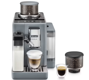 DeLonghi Expresso Broyeur De'Longhi Rivelia Exam 440.55.g Gris Galet Latte  -  Machine à café à grain 1450 W - MaxiCoffee Garantie 2 ans
