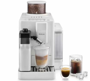 DeLonghi Expresso Broyeur De'Longhi Rivelia Start Feb4255.wxl Blanche  -  Machine à café à grain 1450 W - MaxiCoffee Garantie 3 ans