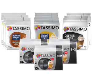 - Probierset 4 Sorten - 96 Tassimo Kapseln - MaxiCoffee