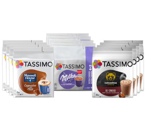 - Probierset Schokoladengetränke - 104 Tassimo Kapseln - MaxiCoffee