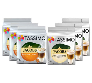 Tassimo - Probierset 48 Kapseln Jacobs Latte Macchiato - MaxiCoffee