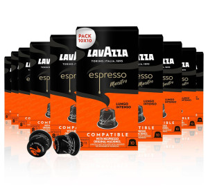 100 Nespresso* Original Kompatible Kapseln Espresso Maestro Lungo Intenso – Lavazza - MaxiCoffee