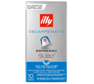 Café Illy 10 Nespresso* Original Kompatible Kapseln Classico Entkoffeiniert – Illy - MaxiCoffee