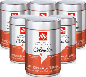 Café Illy Illy - Kaffeebohnen Aarabica Kolumbien 6 X 250 - MaxiCoffee