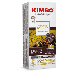 10 Nespresso* Original Kompatible Kapseln Espresso Barista 100% Arabica – Kimbo - MaxiCoffee