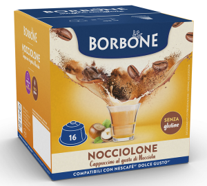 Caffè Borbone 16 Nescafe* Dolce Gusto* Kompatible Kapseln Cappuccino Nocciolone – Caffe Borbone - MaxiCoffee