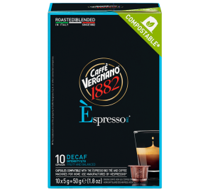 10 Nespresso* Original Kompatible Kapseln Espresso Entkoffeiniert – Caffè Vergnano - MaxiCoffee