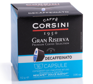 Caffè Corsini 16 Nescafe* Dolce Gusto* Kompatible Kapseln Gran Riserva Decaffeinato – Corsini - MaxiCoffee