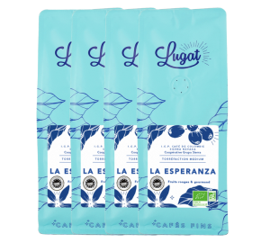 Cafés Lugat - La Esperanza - Bio-kaffeebohnen 4x250 G - MaxiCoffee