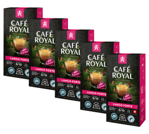 50 Nespresso* Original Kompatible Kapseln Lungo Forte – Café Royal - MaxiCoffee