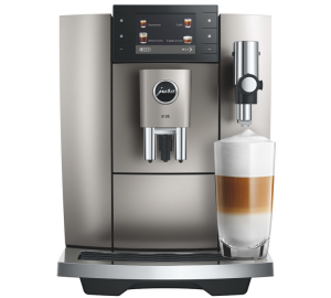 Jura - Kaffeevollautomat E8 Midnight Silver (ed) Smart Connect Geschenkt - 1450 W - MaxiCoffee 3 Jahre Garantie