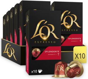 100 Nespresso* Original Kompatible Kapseln Splendente - L'or Espresso - MaxiCoffee