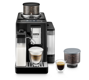 DeLonghi Expresso Broyeur De'Longhi Rivelia Feb4455.b Noir Onyx (latte)  -  Machine à café à grain 1450 W - MaxiCoffee Garantie 3 ans