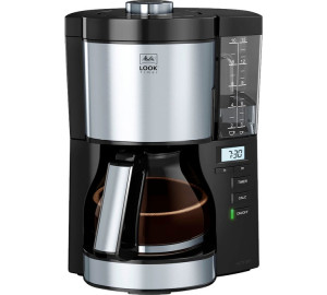 Melitta Filterkaffeemaschine Look V Timer Schwarz 1025-08 - 1080 W - MaxiCoffee 2 Jahre Garantie