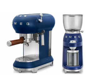 1895 Coffee Designers by Lavazza Smeg Siebträgermaschine Blau + Smeg -kaffeemühle Von 1895 Lavazza - 1350 W - MaxiCoffee 2 Jahre Garantie