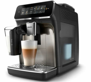 Philips Kaffeevollautomat Series 3300 Latte Go Ep3347-90 Schwarz Verchromt - 230 W - MaxiCoffee 3 Jahre Garantie