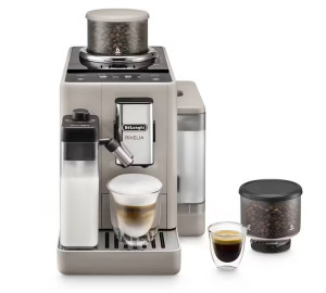 DeLonghi Expresso Broyeur De'Longhi Rivelia - Feb 4455.bg Beige Sable (latte)  -  Machine à café à grain 1450 W - MaxiCoffee Garantie 3 ans
