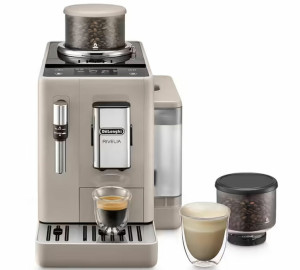 DeLonghi Expresso Broyeur De'Longhi Rivelia Beige Sable - Exam 440.35.bg  -  Machine à café à grain 1450 W - MaxiCoffee Garantie 2 ans