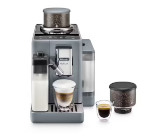 DeLonghi Expresso Broyeur De'Longhi Rivelia Feb 4455.g Gris Galet Latte  -  Machine à café à grain 1450 W - MaxiCoffee Garantie 3 ans