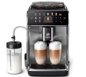 Saeco Kaffeevollautomat Gran Aroma Sm6585-00 Metallgrau - 1500 W - MaxiCoffee 3 Jahre Garantie