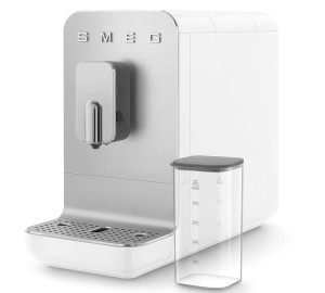 Expresso Broyeur  Smeg Bcc13whmeu Système Lait - Blanc  -  Machine à café à grain 1450 W - MaxiCoffee Garantie 2 ans