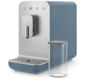 Expresso Broyeur Smeg Bcc13sbmeu Système Lait - Bleu Orage  -  Machine à café à grain 1450 W - MaxiCoffee Garantie 2 ans