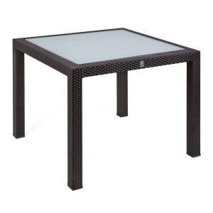 BELLINI GLAS Tisch Mocca, 90 x 90 cm