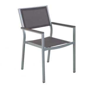 BRISBANE TEX Armlehnstuhl, Aluminium